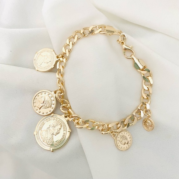 Coin Charm Bracelet - Picture 3 of 10